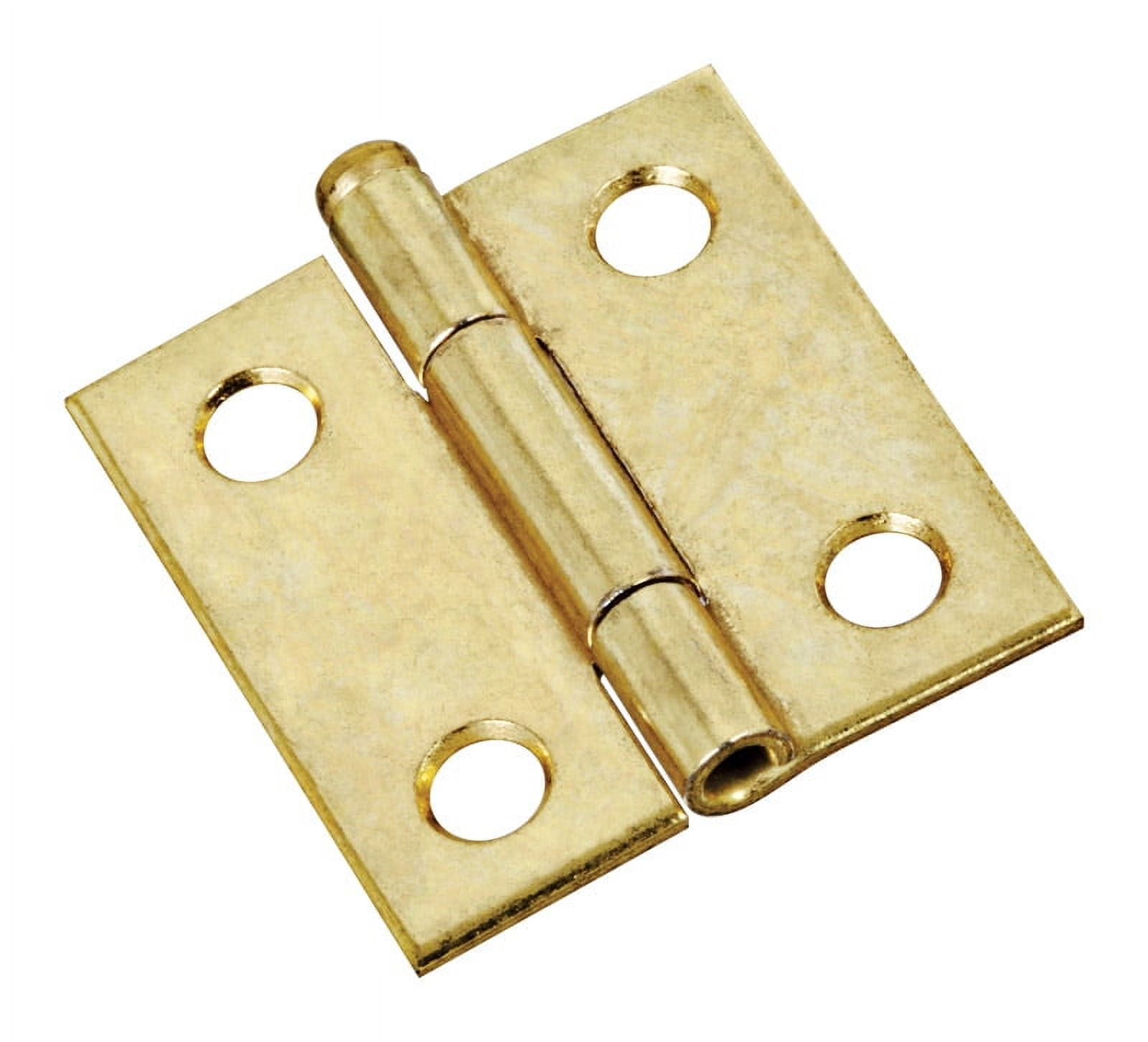 National Hardware Brass-Plated Steel Interior Door Hinges, 2-Pack