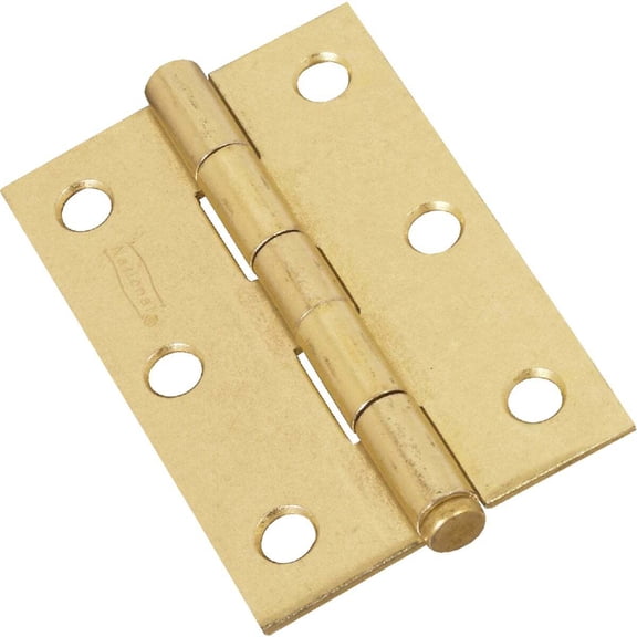 National Hardware 3 In. Brass Loose-Pin Narrow Hinge (2-Pack) N142-067