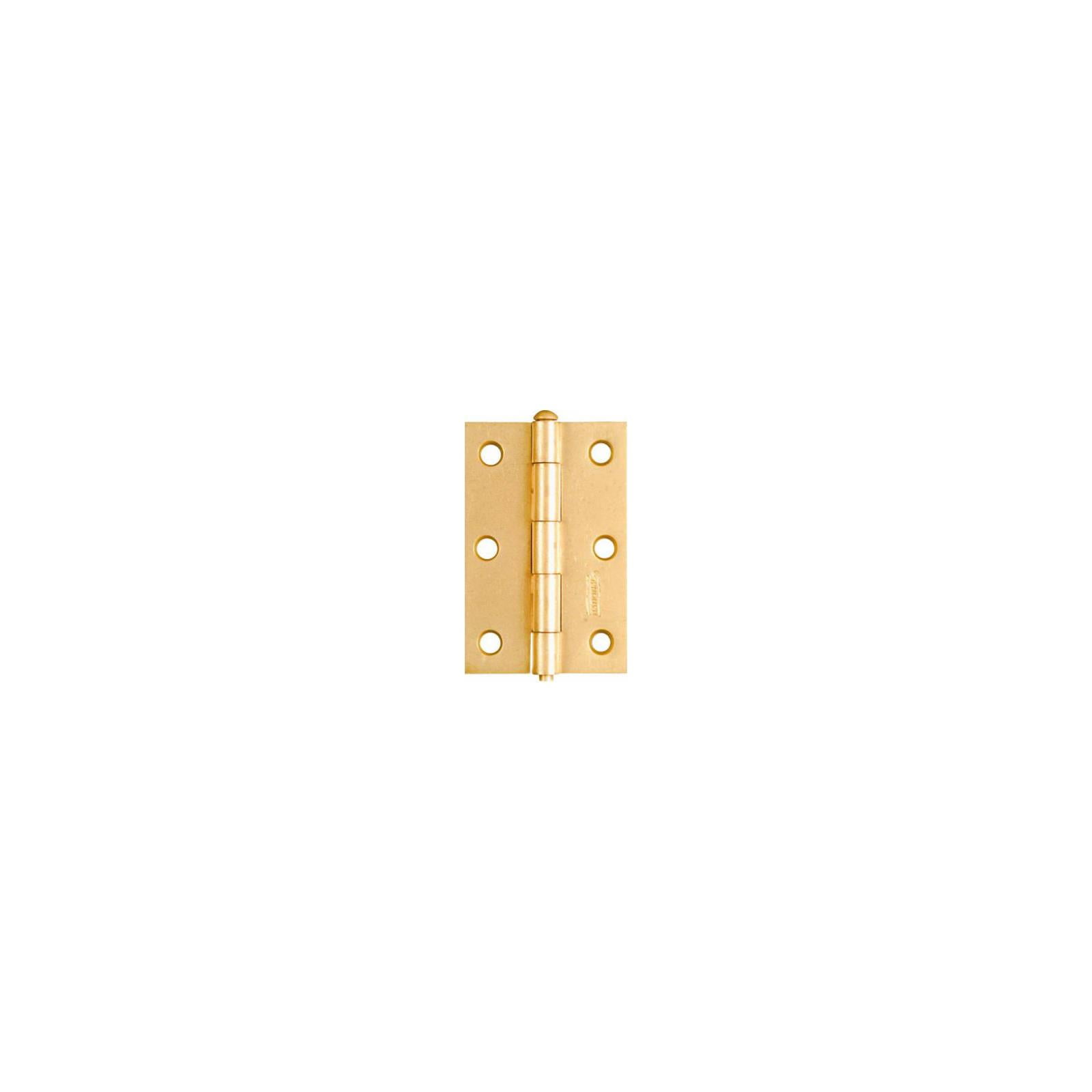 National Hardware 3 in. Brass Gold Narrow Butt Hinge 2 Pack
