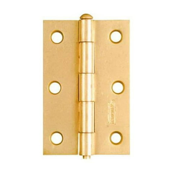 National Hardware 3 In. Brass Loose-Pin Narrow Hinge (2-Pack) N142-067