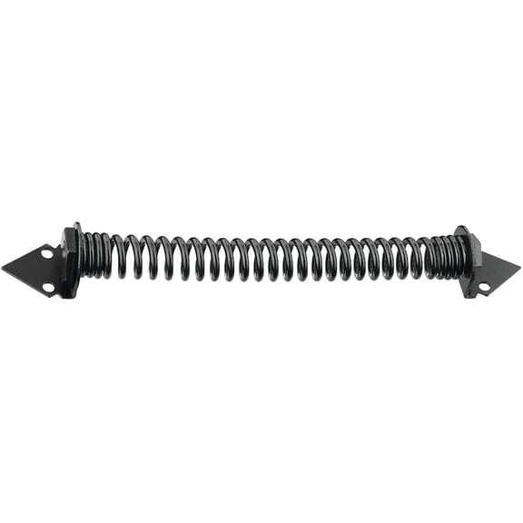 National Hardware N165-498 Door and Gate Spring 11 in Self Closing Automatic Door Closer Adjustable Tension Triple Protected Black Finish Hot-Rolled Steel with Mounting Screws
