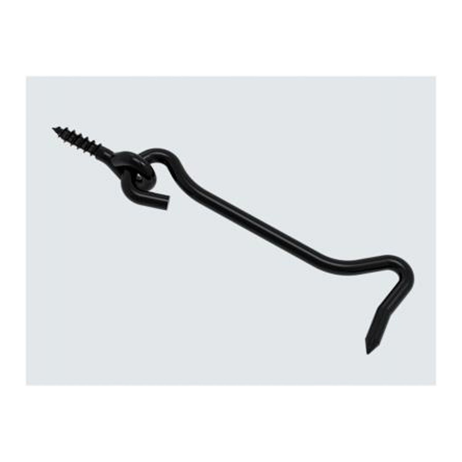 National Hardware N166-005 Hook & Eye Gate Latch, Black - Quantity 5