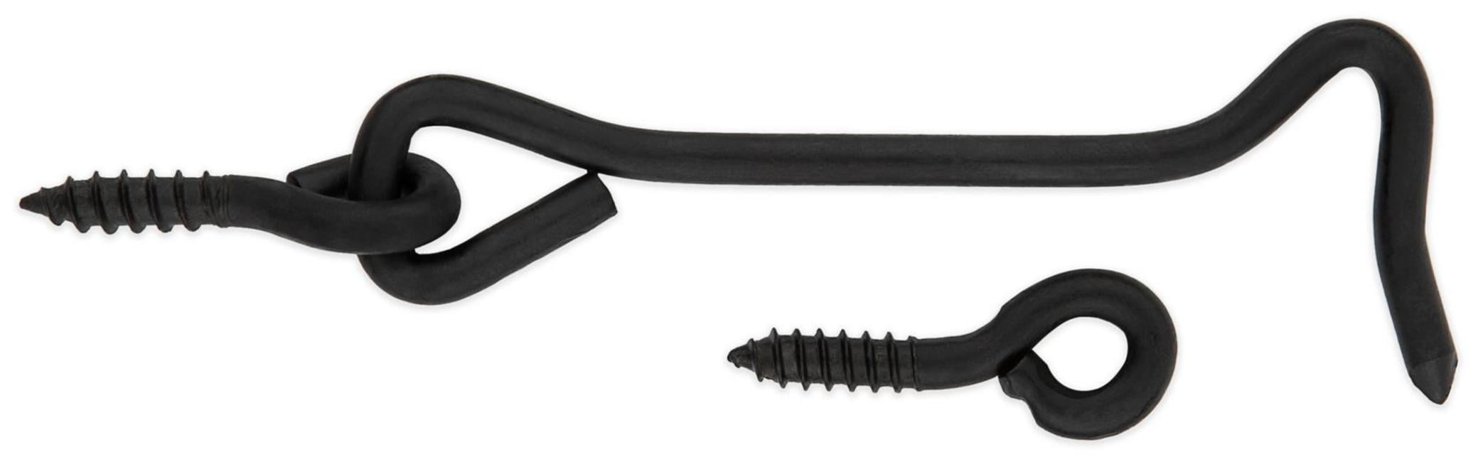 National Hardware Black Medium Gate Hook and Eye