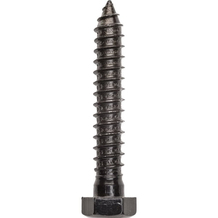 National Hardware Lag Bolt - Steel, Black - 4 Pack, 1/2" x 3"