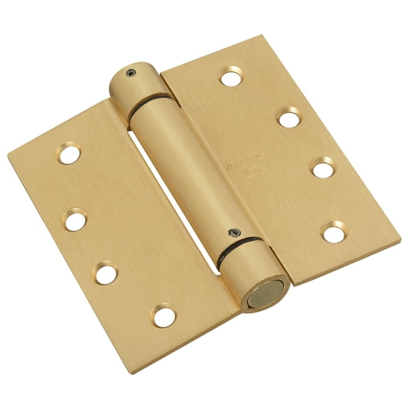 National Hardware N184-572 4" X 4" Square Corners Brass Spring Hinge