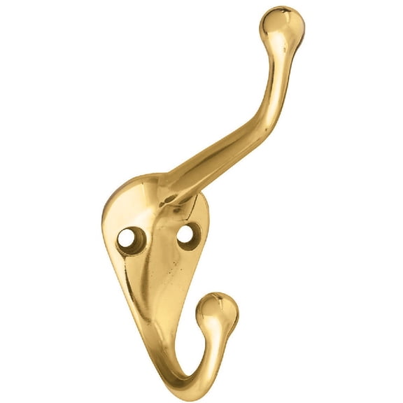 National Hardware N198-101 V1960 Coat and Hat Hook in Solid Brass