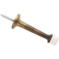 National Hardware N215-871 Door Stop, 3 in Projection, Rubber/Solid Brass, Antique Brass