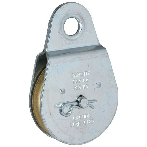 National Hardware Fixed Single Pulley 3213BC - Zinc Plated, Durable Alloy Steel, 2-1/2 Inch