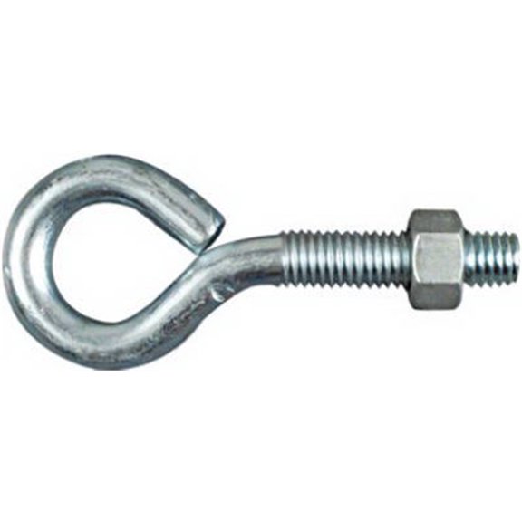 National Hardware 1/2 In. x 4 In. Zinc Eye Bolt with Hex Nut N221-309 Pack of 10