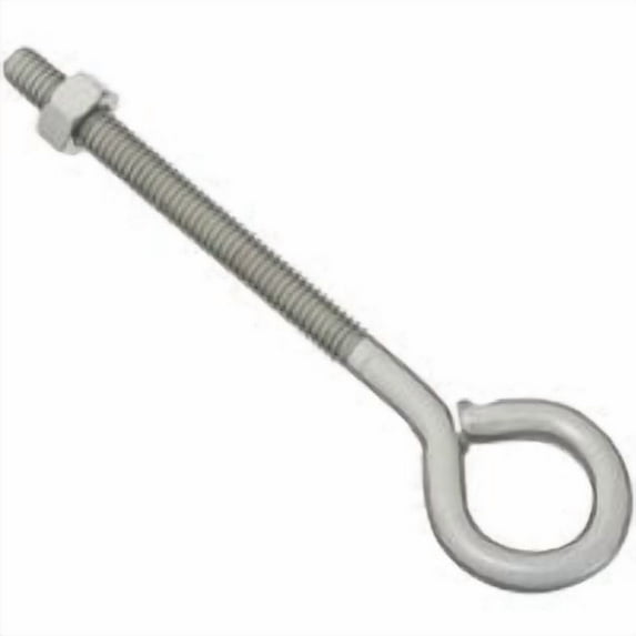 National Hardware N221-630 Eye Bolt, 5/16-18 Thread, 3 in L Thread, 3/4 in ID Dia Eye, 3.72 in L Shank, Stainless Steel