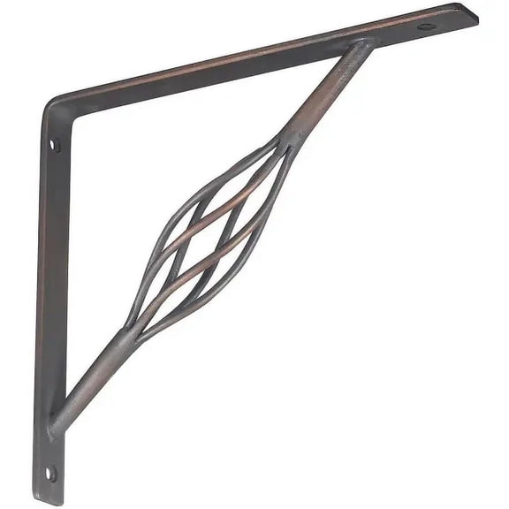National Manufacturing Co Ornamental Decorative Shelf Bracket, 7 in L x 8 in W, Steel, Antique Bronze