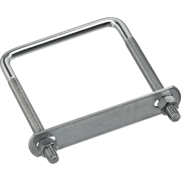 National Hardware N245-001 U-Bolt, 3/8-16 Thread, 3-3/4 in L Thread, Steel, Zinc
