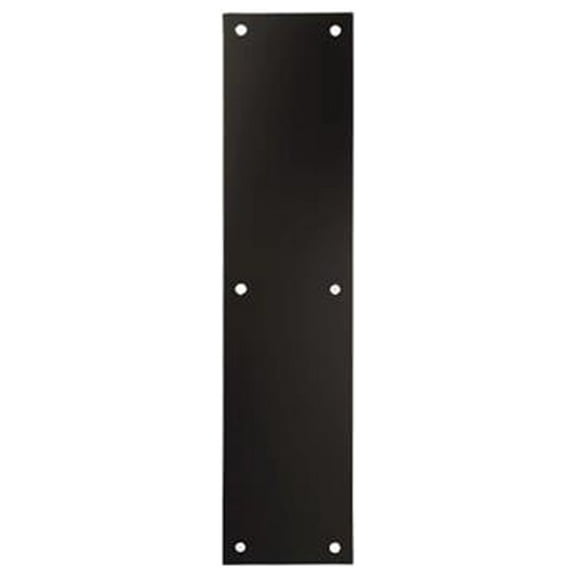 National Hardware N270-502 Swinging Door Push Plate, Oil Rubbed Bronze, 3-1/2 x 15 In. - Quantity 2