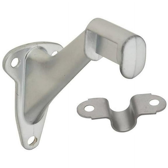 National Hardware N274-290 Handrail Bracket with Strap, 250 lb Weight Capacity, Zinc, Satin Chrome