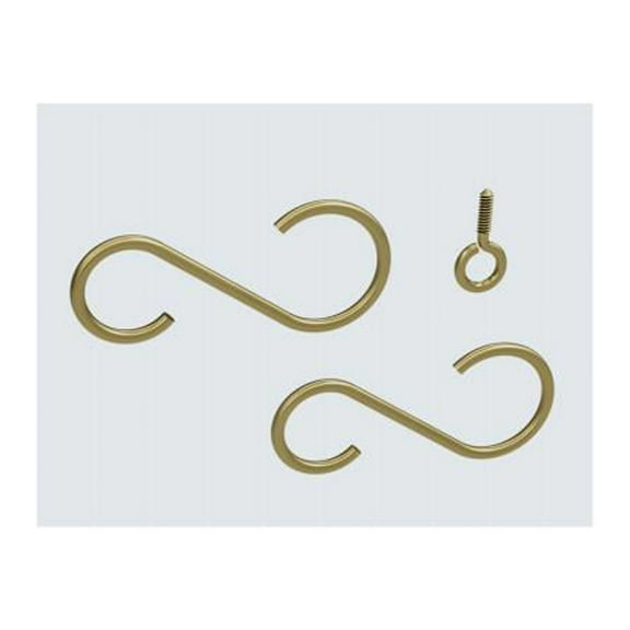 National Hardware N275-123 Extension Hanging Hook Kit, Brass, 3-1/2 In. - Quantity 5