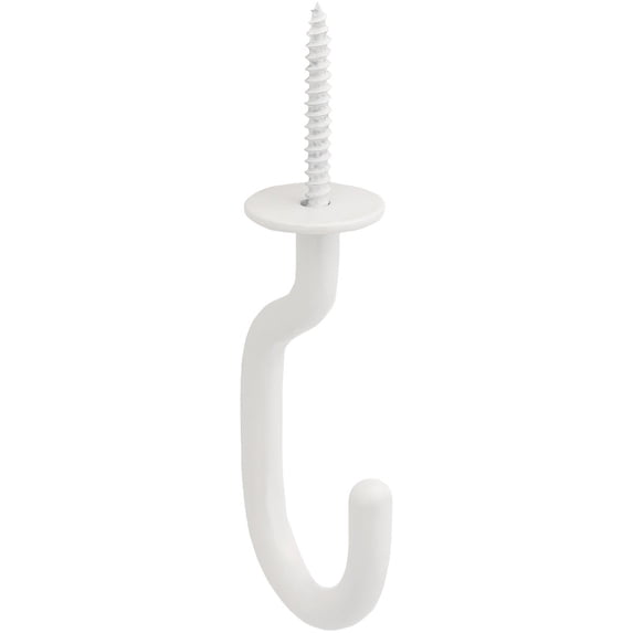 National Hardware N275-525 Modern Ceiling Hook, 3-11/32", White