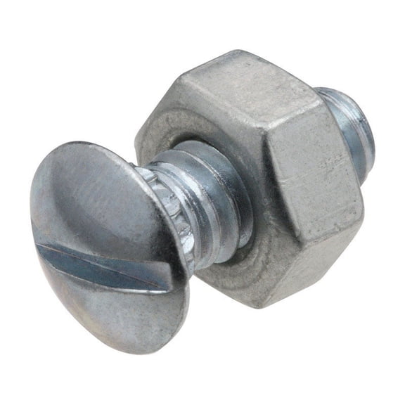 National Hardware N280-875 Ribbed Neck Bolt and Nut Steel Zinc