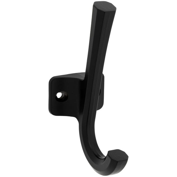 National Hardware N337-912 Powell Angled Hook, 4-15/16", Matte Black