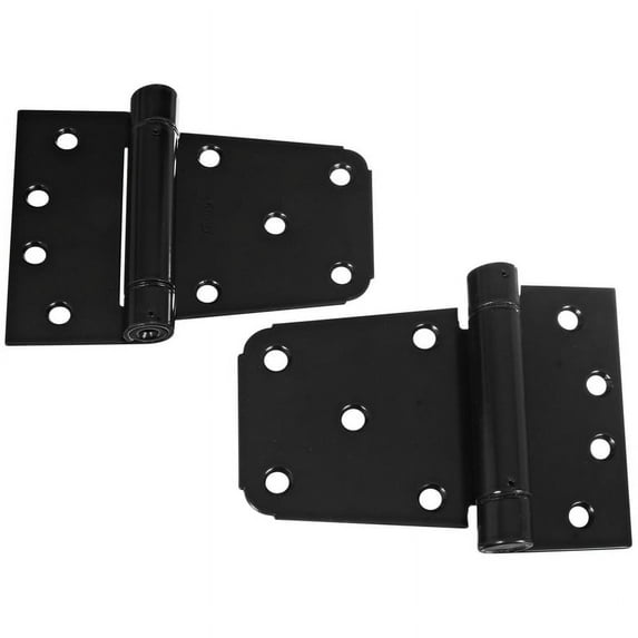 National Hardware 3-1/2 In. Black Heavy-Duty Gate Hinge Set (2 Count) N342-592