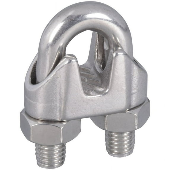 National Hardware N348-920 S850-859 Wire Cable Clamp 3/8 Inch Stainless Steel 1 Pack, Each