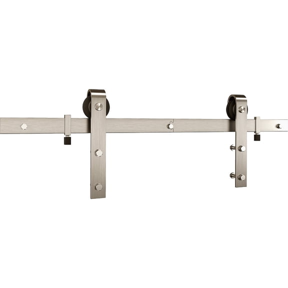 National Hardware N700-002 Classic Interior Sliding Barn Door Kit, Two-Piece, 72-Inches, Satin Nickel