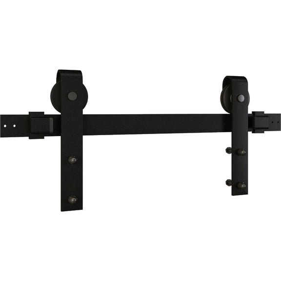 National Hardware N700-005 Designer Interior Barn Door Kit, Matte Black, 72"