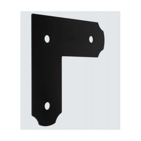 National Hardware N800-014 Hartley Collection Decorative L Strap, Black, 3 x 8-1/4 x 8-1/4 In. - Quantity 8