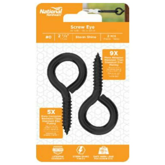 National Hardware N820-097 Screw Eye, 2-7/8 In. - Quantity 10
