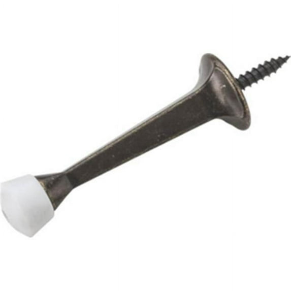 National Hardware N830-135 Door Stop, 3 in Projection, Zinc, Antique Brass