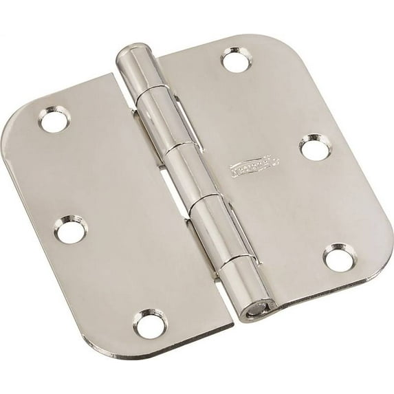 NATIONAL MFG/SPECTRUM BRANDS HHI Door Hinge, Interior, Round-Edge, Polished Chrome, 3.5-In. N830-179
