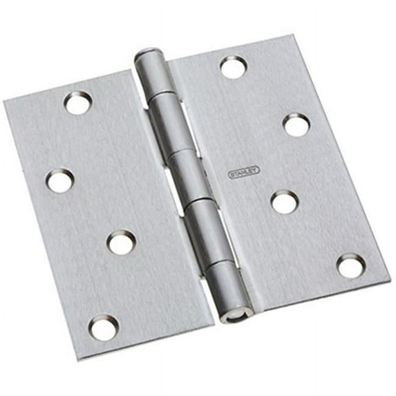 NATIONAL MFG/SPECTRUM BRANDS HHI Door Hinge, Interior, Square-Edge, Satin Chrome, 4-In. N830-240