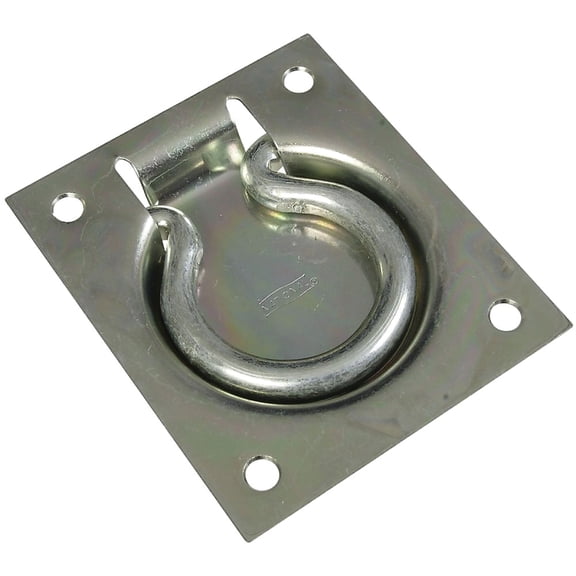 National Hardware SPB177 Series N226-894 Flush Ring Pull 3 in L x 3-1/2 in H Handle Steel Zinc