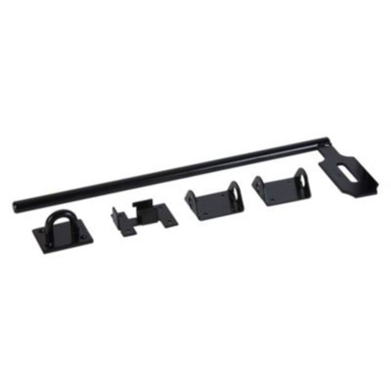 Black Steel 18" Cane Bolt Gate Lock