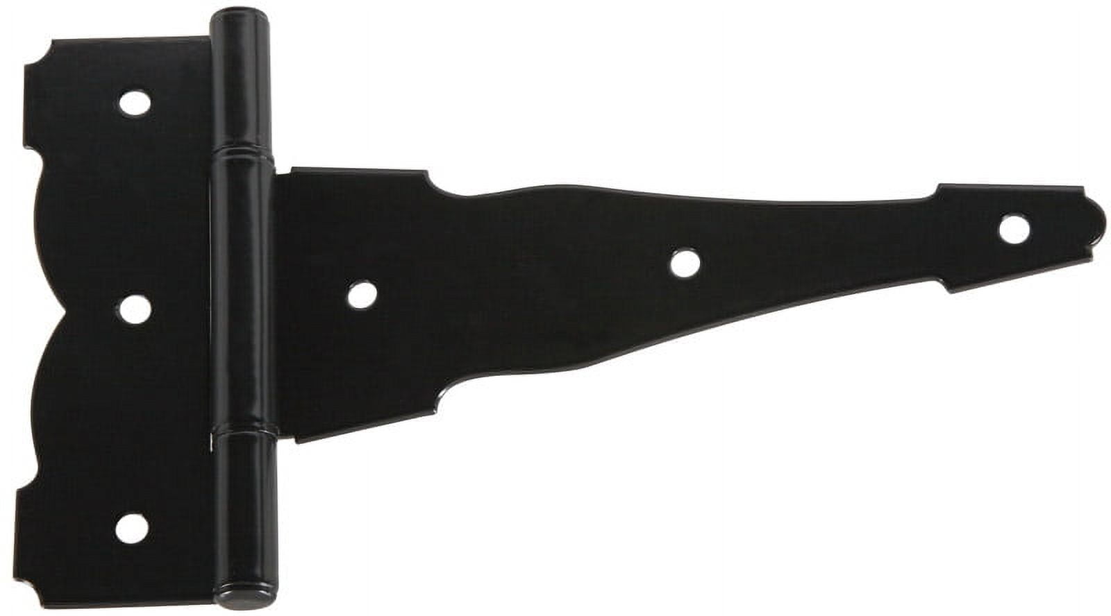 National Hardware Black Steel 8" Ornamental T-Hinge Set