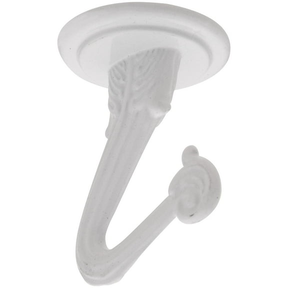 National Hardware Small Die-Cast White Metal 5.6 in. L Swag Hook 30 lb 2 pk