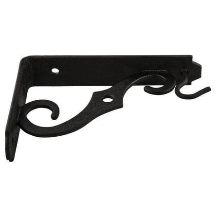 Bracket Plnt Orn Blk 5x3-1/2in