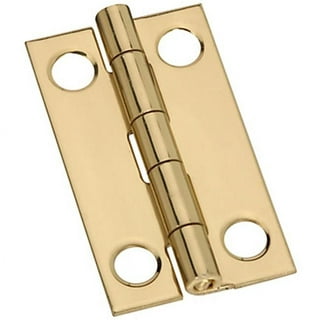 National 1 In. x 2 In. Antique Brass Narrow Decorative Hinge (2