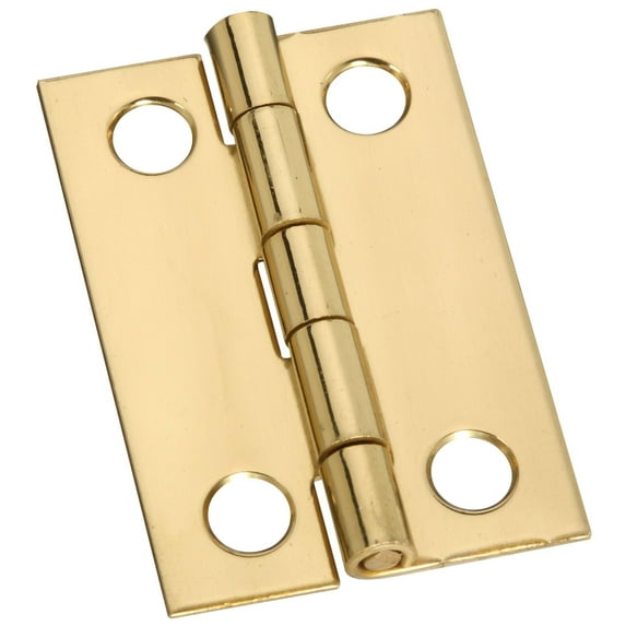 National Hardware - V1801 1-1/2" x 1" Hinge 2/pk - Polished Brass