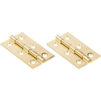 National Hardware - V1801 2" x 1-3/16" Hinge 2/pk - Polished Brass