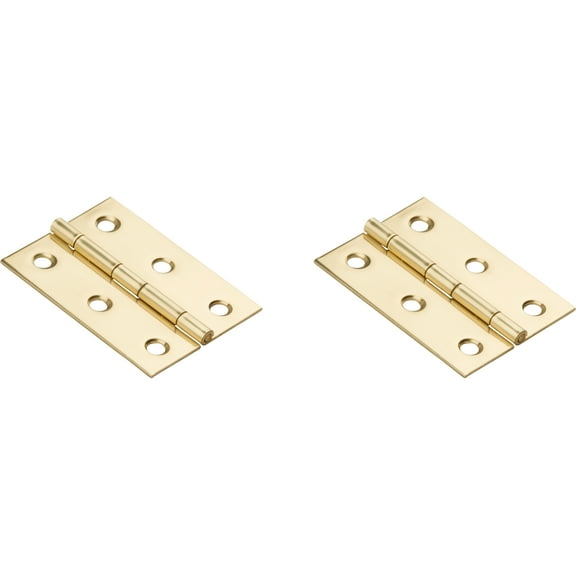 National Hardware - V1802 2-1/2" x 1-3/4" Hinge 2/pk - Polished Brass
