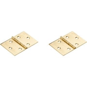 National Hardware - V1805 2" x 3-1/16" Desk Hinge 2/pk - Polished Brass