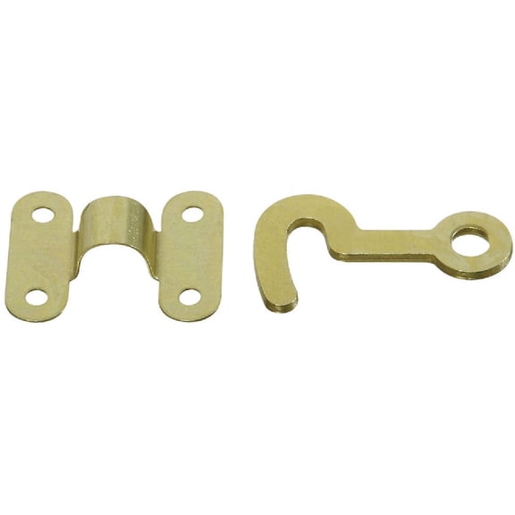 National Hardware - V1841 Hooks and Staples 2/pk - Polished Brass