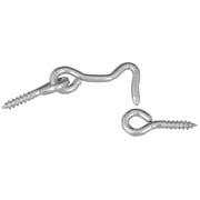 National Hardware V2000 Zinc Plated Hook & Eye Door Latches & Bolts, 1-1/2, 2 Per Pack