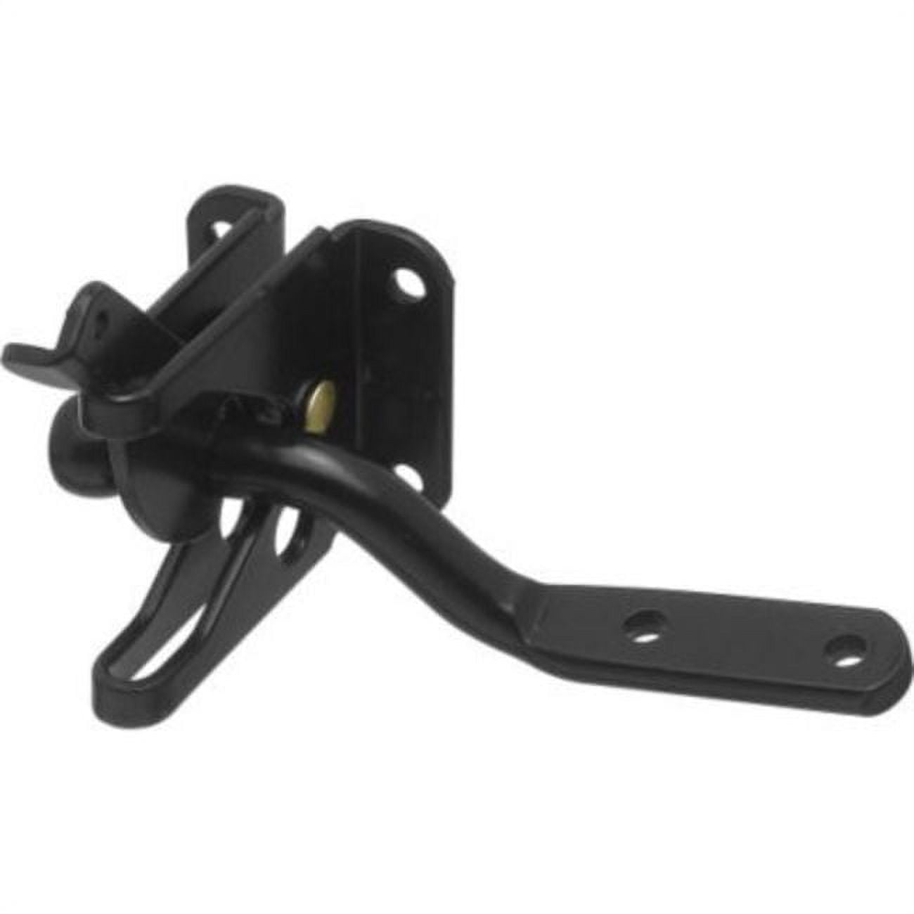 Black Steel Automatic Gate Latch with 4-Inch Bar