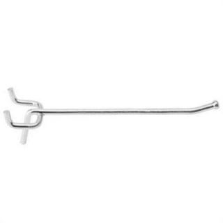 National Hardware N180-349 Curved Multi Fit 1-1/2 Inch Pegboard Hooks With  Locking Pin Zinc Plated Steel 6 Pack