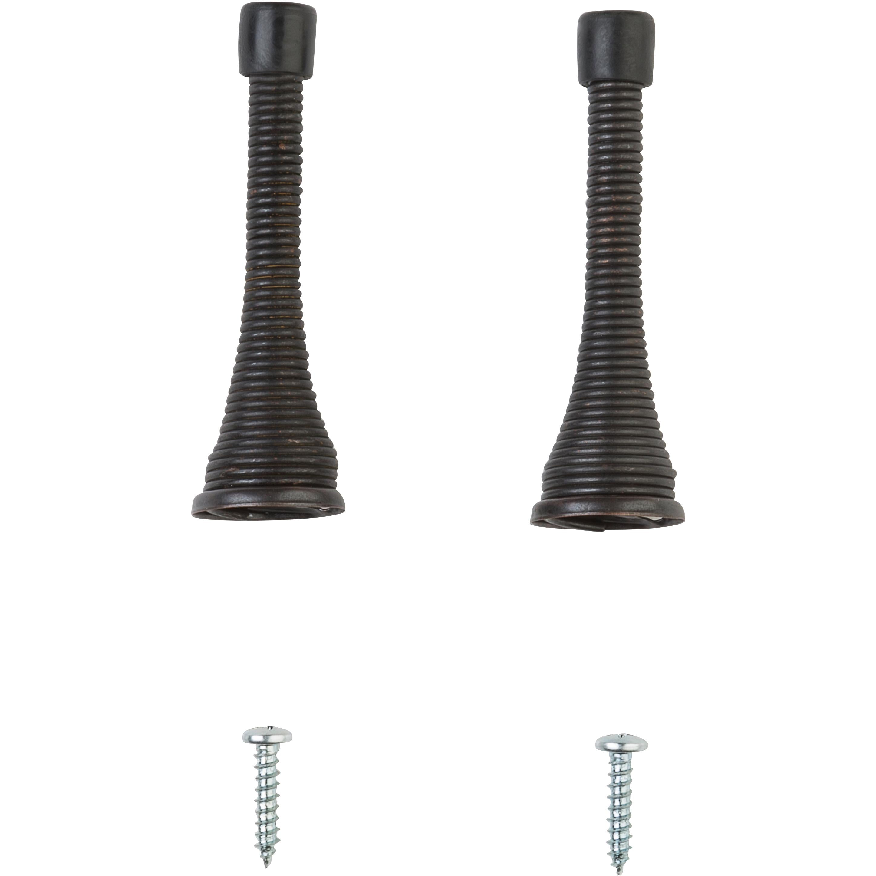Oil Rubbed Bronze 3-Inch Spring Door Stop with Black Rubber Tip