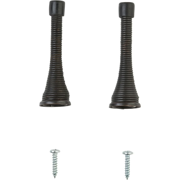 National Hardware - V232 3" Spring Door Stop 2/pk - Oil-Rubbed Bronze