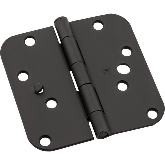 National Hardware - V512R5/8 4" 5/8R Hinge with Security Stud 3/pk - Black