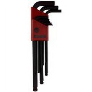 National Hardware V7001 Series N272-633 Ball-Point L-Wrench Set, Steel, Black, 9-Piece 2 Pack