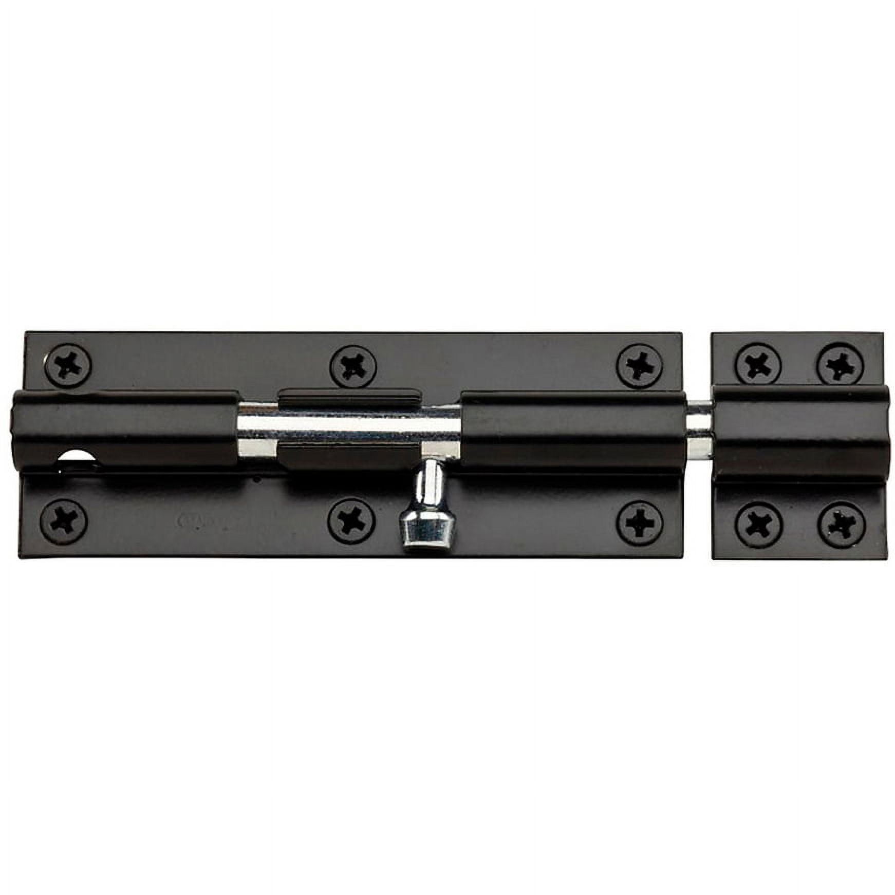 6-inch Black Heavy Duty Steel Barrel Bolt